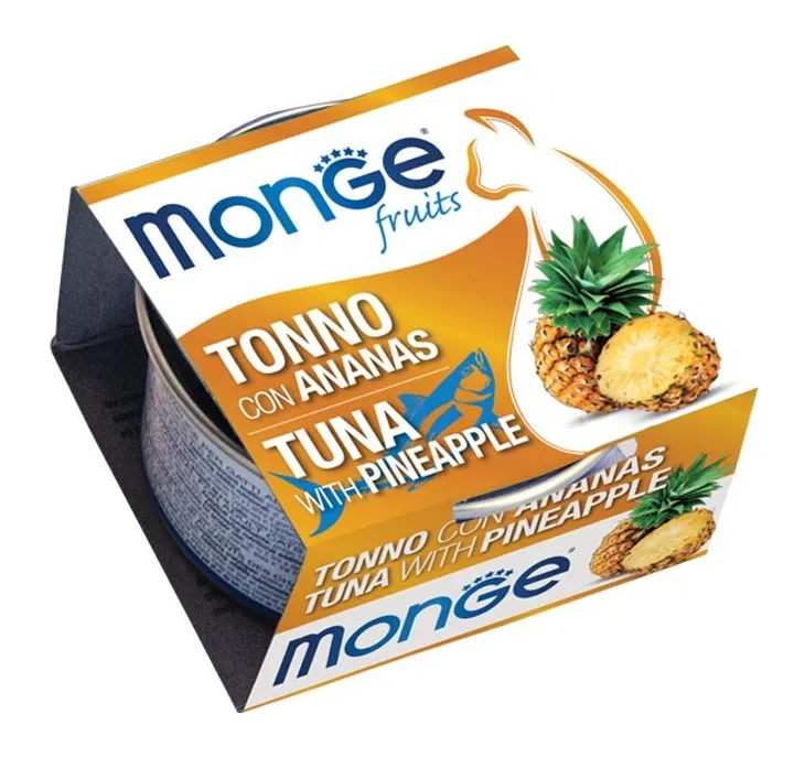 Monge - Natural Superpremium Fruits per Gatto da 80 gr Tonno e Ananas