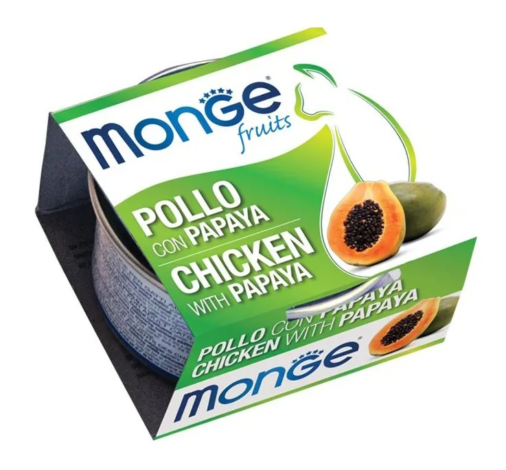 Monge - Natural Superpremium Fruits per Gatto da 80 gr Pollo e Papaya