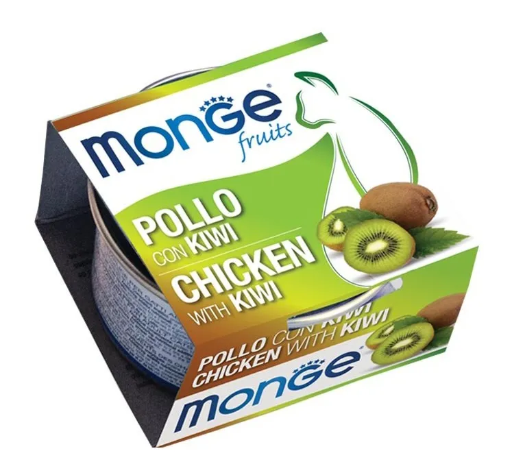 Monge - Natural Superpremium Fruits per Gatto da 80 gr Pollo e Kiwi