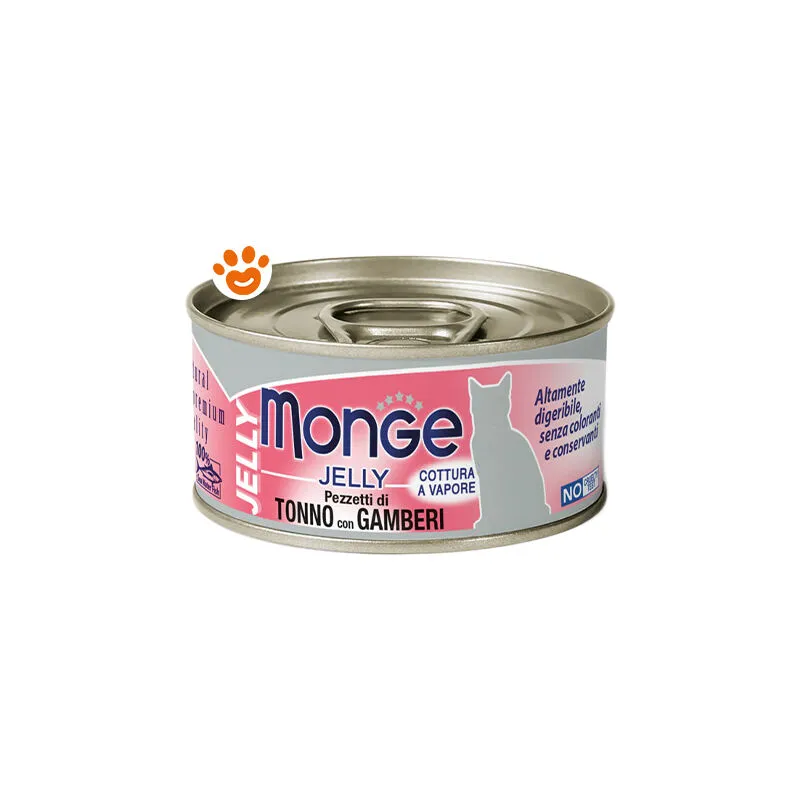 Monge - Cat Jelly Tonno e Gamberi - Lattina Da 80 Gr