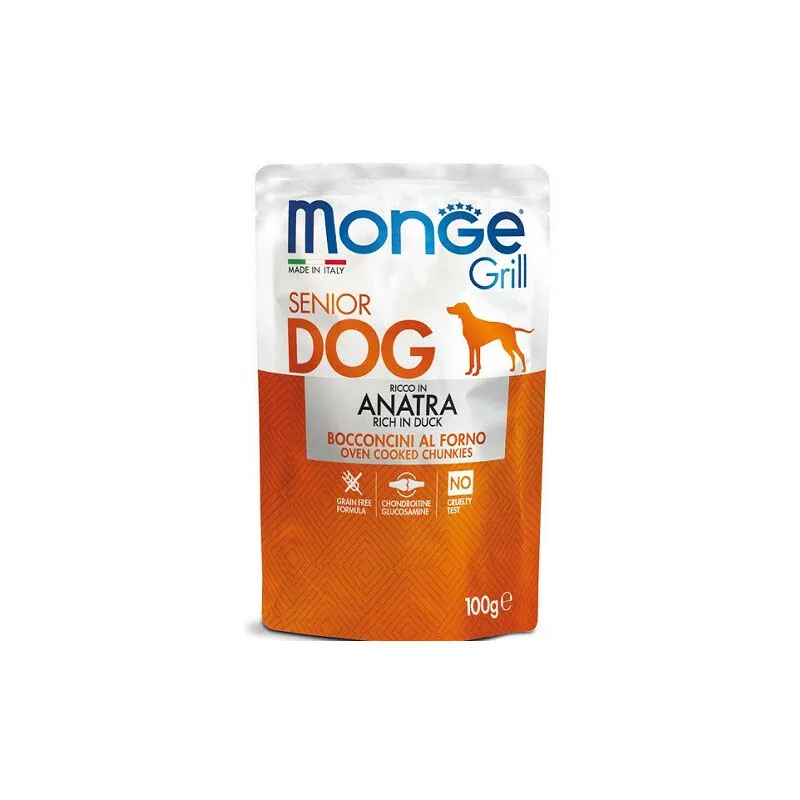 Grill Bocconcini per Cani Senior con Anatra da 100 gr - Monge