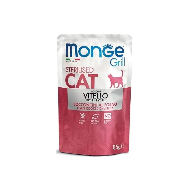 Grill per Gatto Adulto Sterilizzato da 85 Gr Vitello - Monge