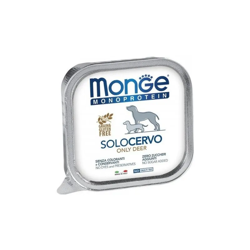 Monoproteico Solo per Cane da 150 gr Cervo - Monge