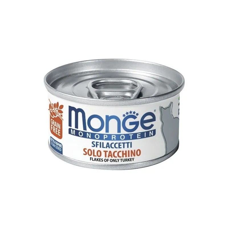 Monge Monoprotein Sfilaccetti per Gatto da 80g Tacchino