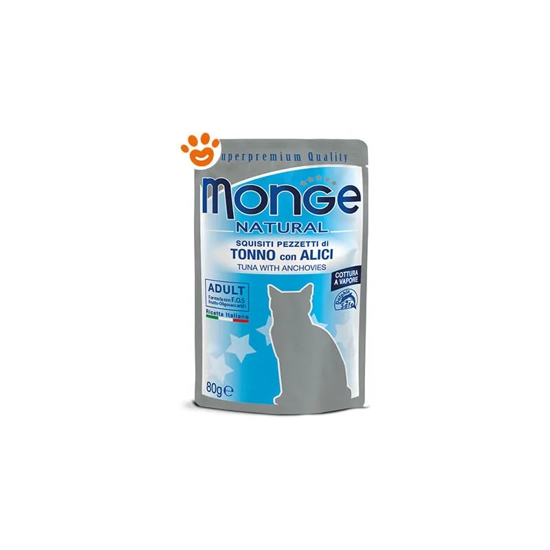 Monge - Cat Natural Superpremium Adult Tonno e Alici - Bustina Da 85 Gr