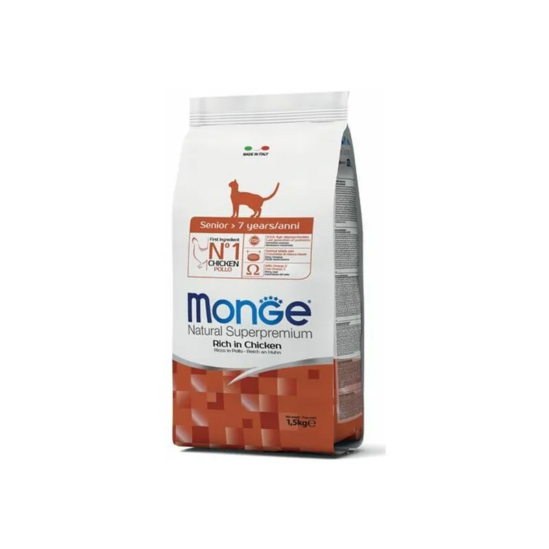 Monge - Cat Naturale Superpremium Senior Pollo 1,5 kg