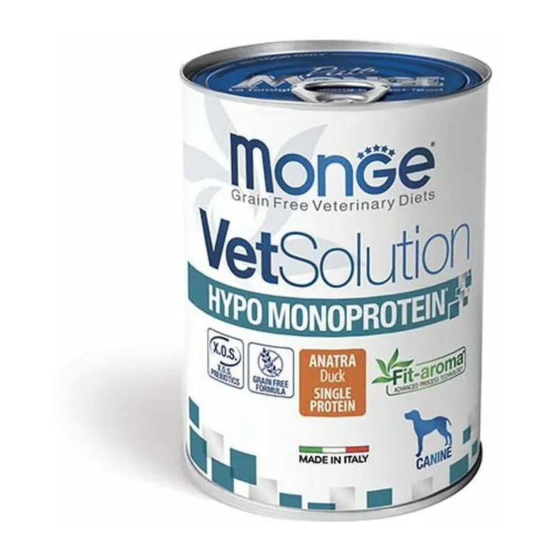 Monge Cane Vetsolution Hypoallergenic Monoproteico 400gr Anatra