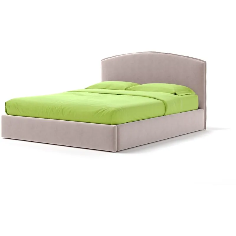 Letto Contenitore Made In Italy Cangù MOON matrimoniale tessuto rosa