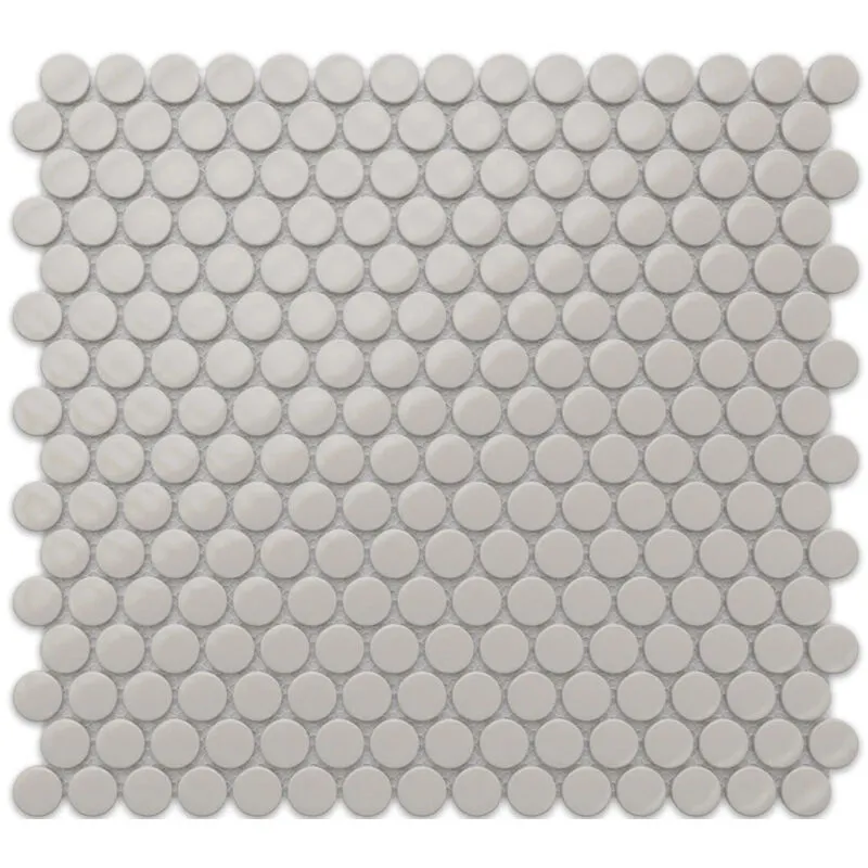 Mosaico in ceramica su rete per bagno o cucina 29.3cm x 31.7cm - Grey bubbles