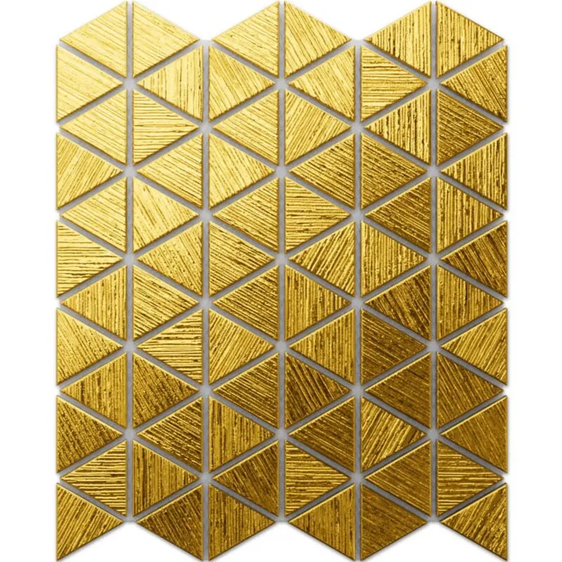 Mosaico in vetro su rete per bagno e cucina 26.3 cm x 30.3 cm - Golden Totem