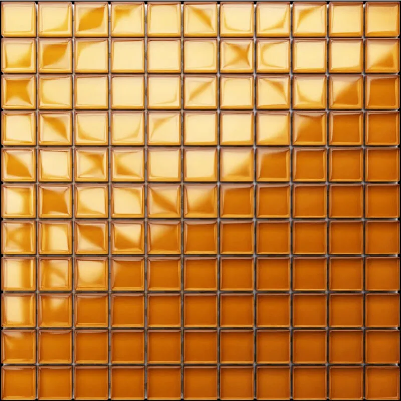 Mosaico in vetro su rete per bagno e cucina 30cm x 30cm - Caramel