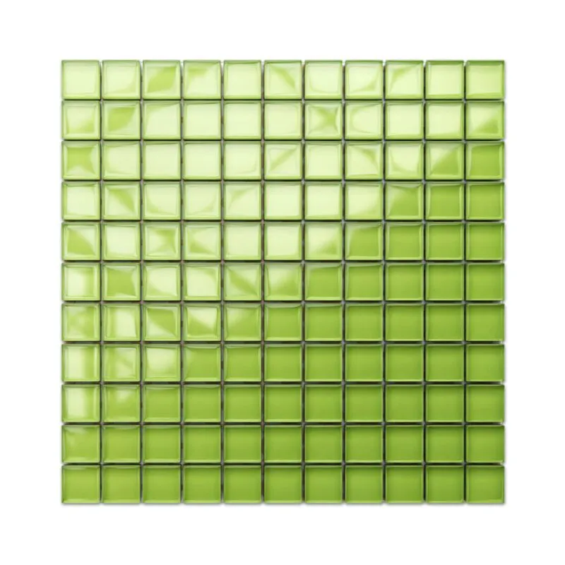 Mosaico in vetro su rete per bagno e cucina 30cm x 30cm - Green paradise