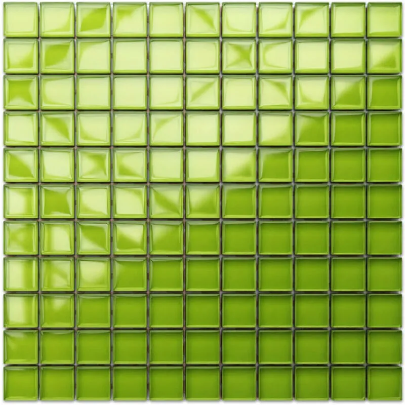 Mosaico in vetro su rete per bagno e cucina 30cm x 30cm - Mojito