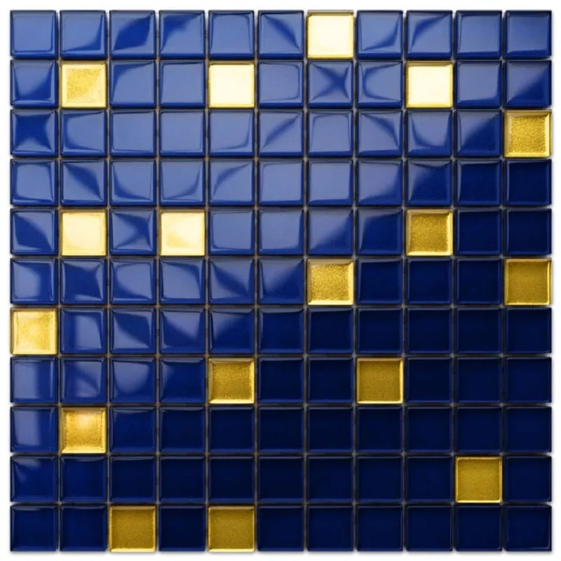 Mosaico in vetro su rete per bagno e cucina 30cm x 30cm - Starry sky