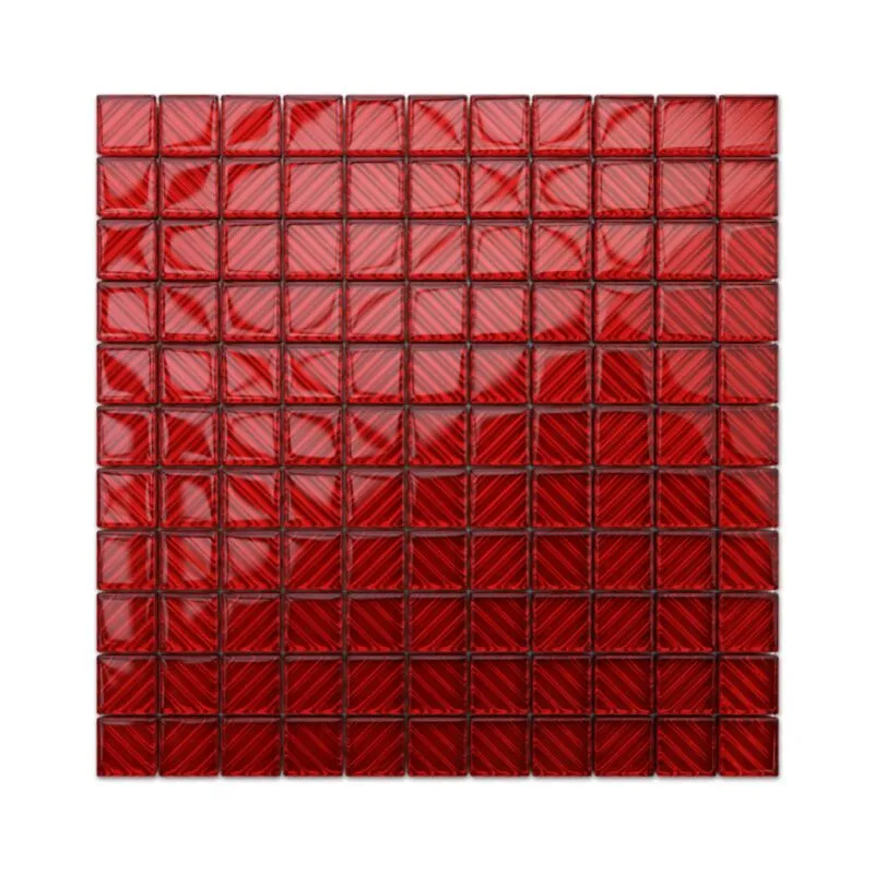 Mosaico in vetro su rete per bagno e cucina 30cm x 30cm - Red Hot Chili Peppers