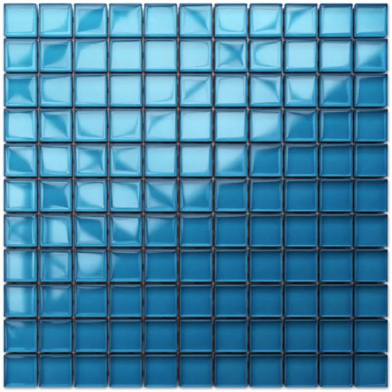 Mosaico in vetro su rete per bagno e cucina 30cm x 30cm - Sapphire seas