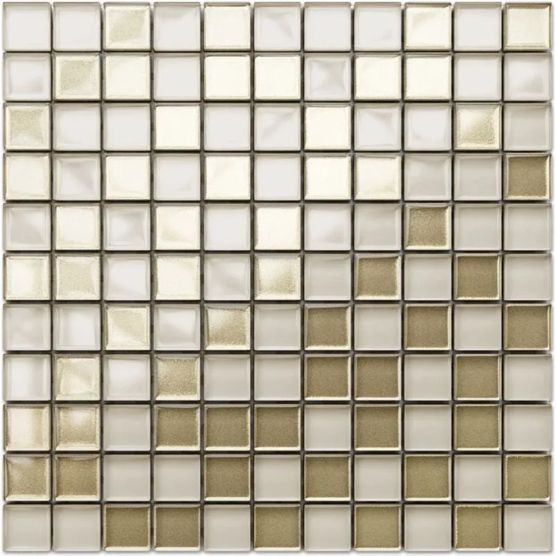 Mosaico in vetro su rete per bagno e cucina 30cm x 30cm - Macchiato