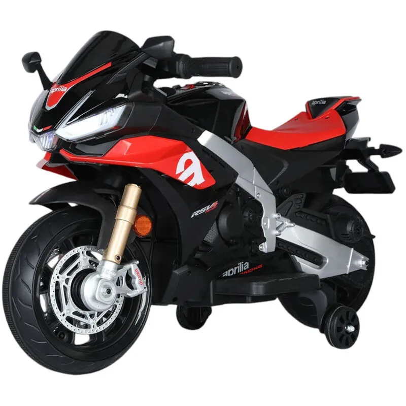 Moto Elettrica per Bambini 12V con Licenza Aprilia RSIV Small Nera