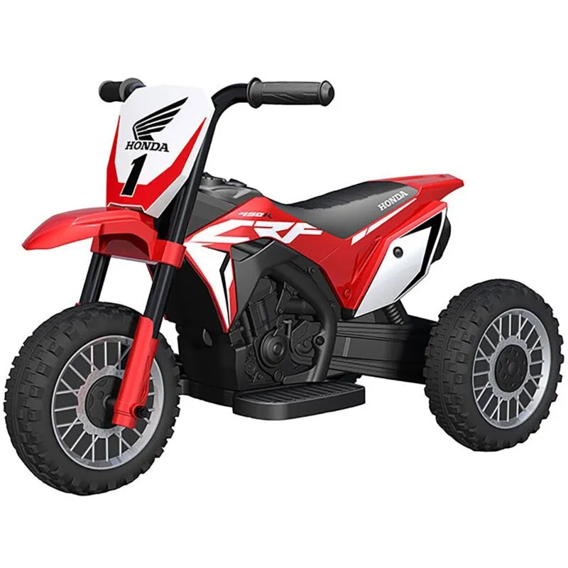 Moto Elettrica per Bambini 3 Ruote 6V con Licenza  CRF450RL Rosso