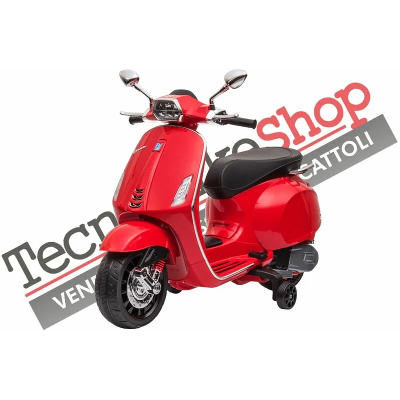 Moto Scooter Eelettrico per Bambini Piaggio Vespa Sprint 12V-Rosso