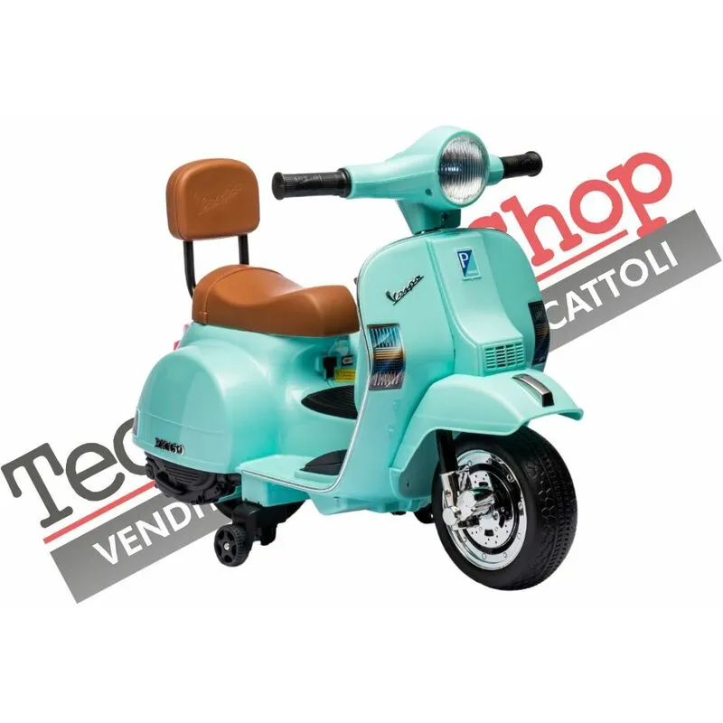 Tecnobike Shop - Moto Scooter Elettrico per Bambini Piaggio Mini Vespa px Small 6V-Verde