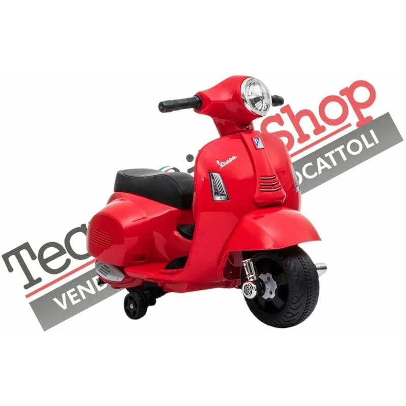 Moto Scooter Elettrico per Bambini Piaggio Vespa Mini gts Super 6V-Rosso