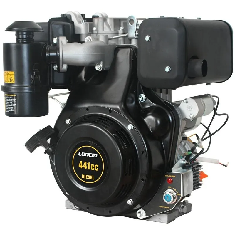 Motore diesel Loncin 9 hp albero cilindrico 25,4 mm avviamento elettrico