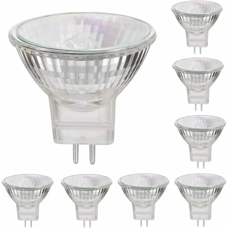 Tumalagia - Lampadine alogene MR11 12V 35W - Attacco GU4 - Luce bianca calda 2800K - Dimmerabile (confezione da 8)