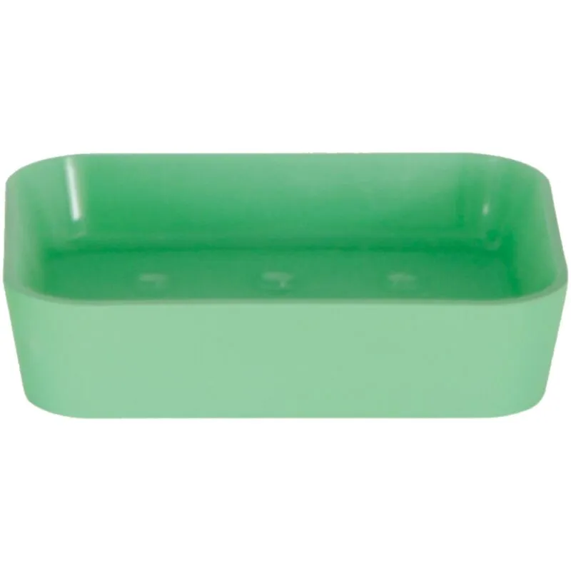  - Portasapone poliestere/gomma in verde 11,8 x 8,8 z 2,7 cm