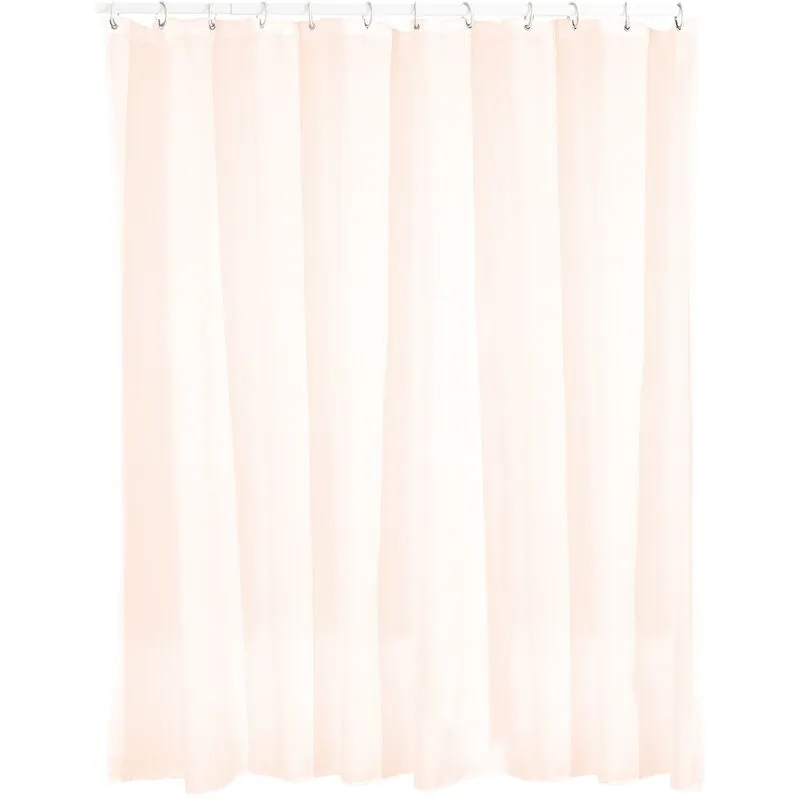  - 140124 - Tenda per Doccia, in Poliestere/plastica, Dimensioni 180 x 200 x 0,1 cm, Colore Salmone/Beige