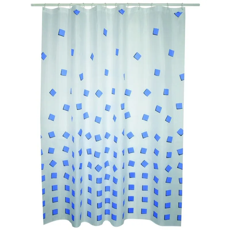  - Tenda di Bano Poliestere180x200cm Blue Thika