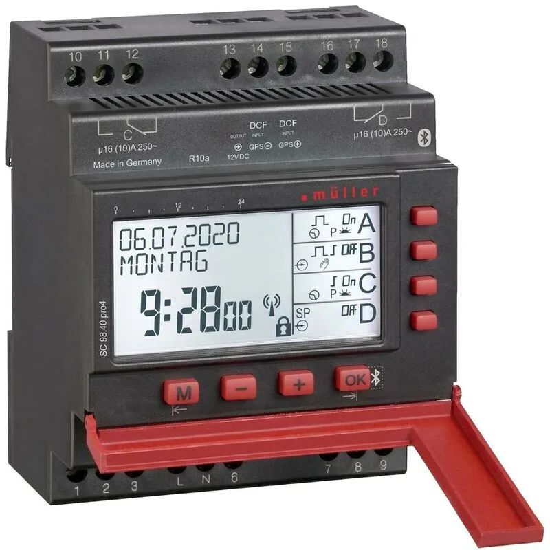 Müller sc 98.20 pro4 110-230V 50-60Hz Timer per guida din digitale 230 v 4000 w