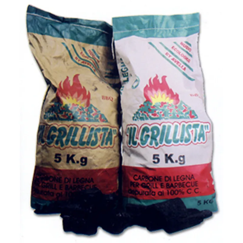 Multipack 5 sacchi da kg 5 cadauno carbonella carbone per grill e barbecue di legna il grillista kg 25 totali