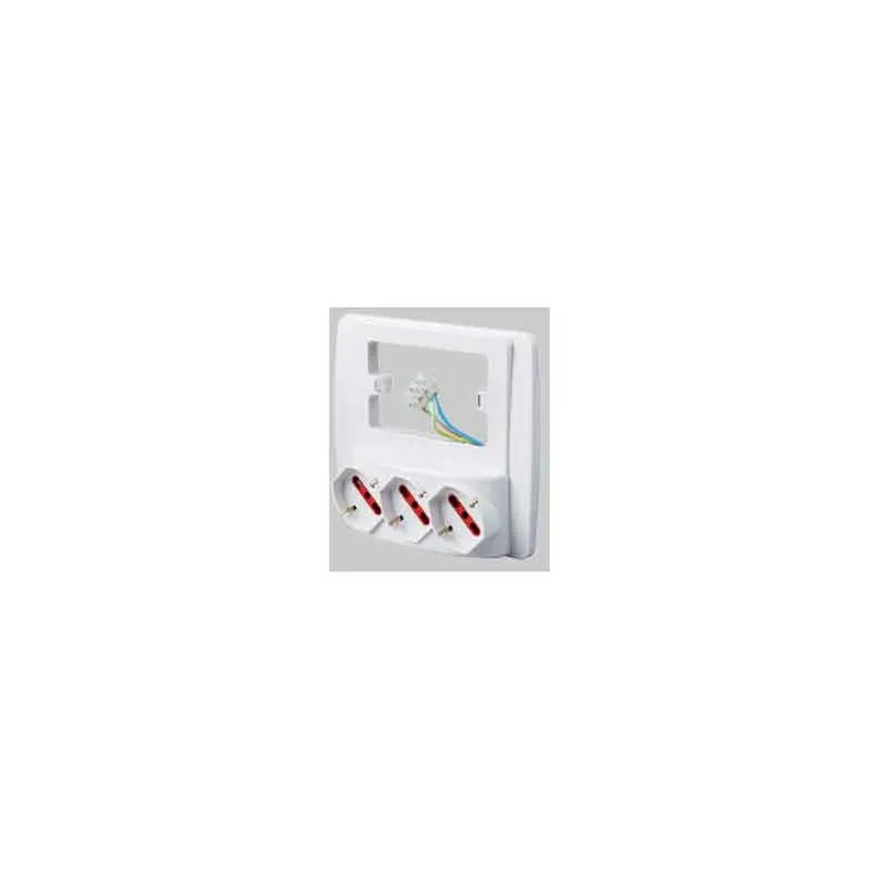 Multipresa da parete schuko 'emilia smart' rosi 3 Prese schuko 2P+T 10/16A - Col. Bianco