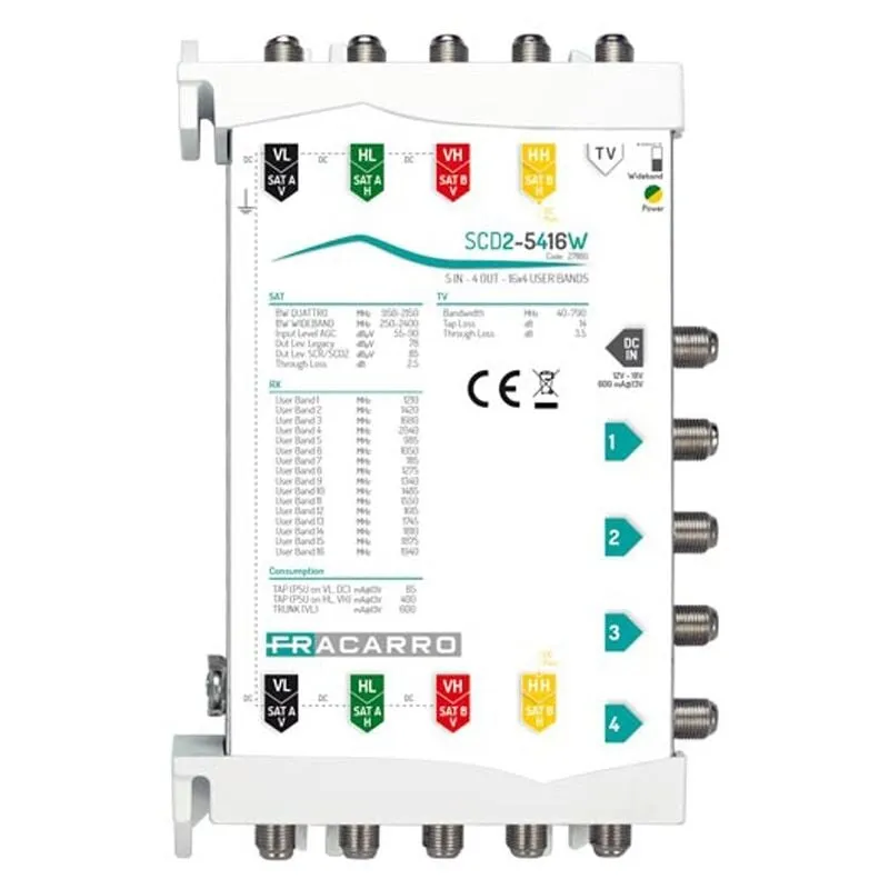 Multiswitch Fracarro SCD2-5416W 5 in 4 out 271180