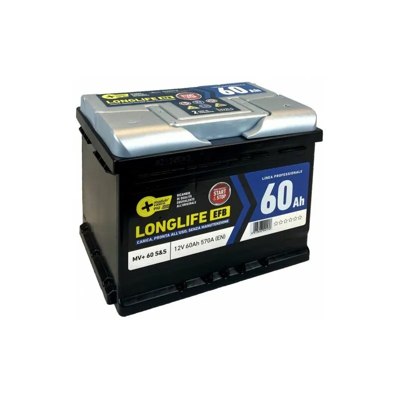 Batteria mv startstop 60ah 570a tecnologia efb