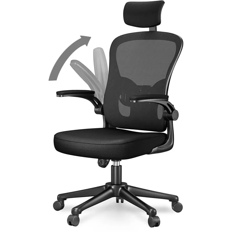 Naspaluro - Sedia ufficio ergonomica Sedie da scrivania - con Supporto Lombare e Poggiatesta Regolabile - 90° Bracciolo Regolabile -Poltrona da