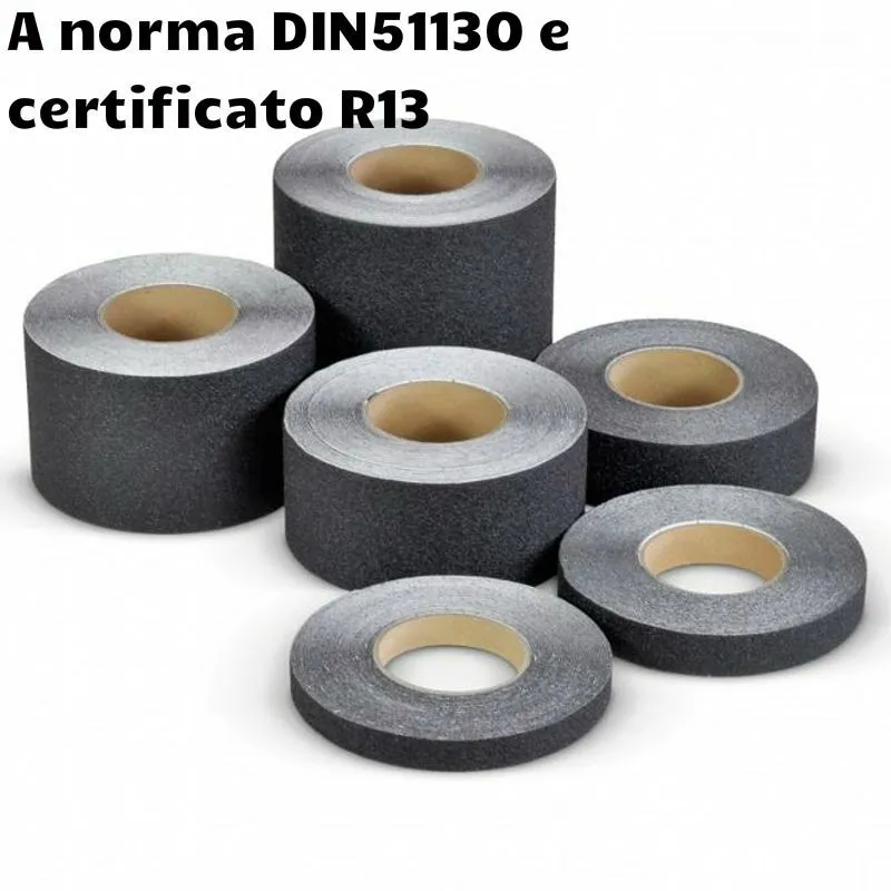 Stickerslab - Nastro adesivo antiscivolo nero per interni ed esterni Larghezza - 25mm x 6MT
