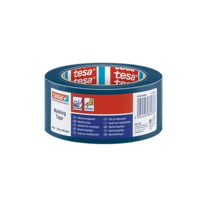  nastro di segnalazione in pvc blu 33m x 50mm 60760-00098