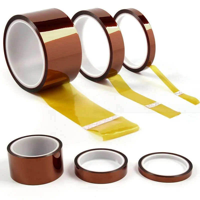 Stickerslab - Nastro adesivo kapton tape in polyamide alte temperature fino a 300° protezione termica bga da 33 Metri Misura - 20mm x 33mt ( 1 Rotolo)