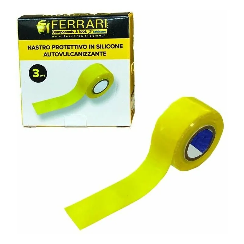  - Nastro autovulcanizzante in silicone giallo per gas mt3 25mm per riparazione