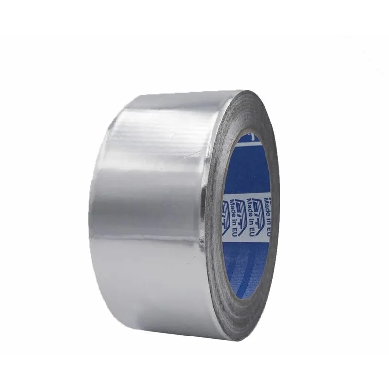 Stickerslab - Nastro in alluminio alta temperatura per tubi stufa e canna fumaria Colore - Metallico