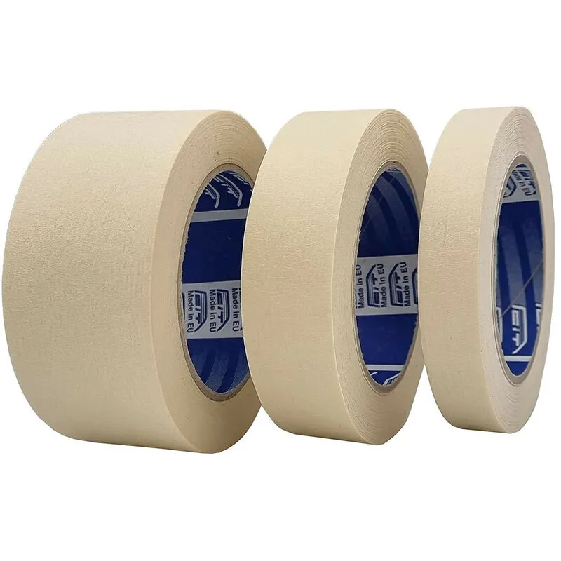 Nastro mascheratura per edilizia in carta resistente 60°C. taglia - 25mm x 50mt (6 rotoli)