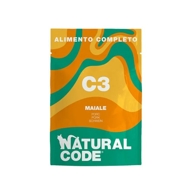 Complete per Gatti adulti da 70 gr C3 - Maiale - Natural Code