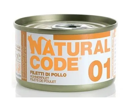 Natural Code per Gatto da 85g 01 - Filetti di Pollo