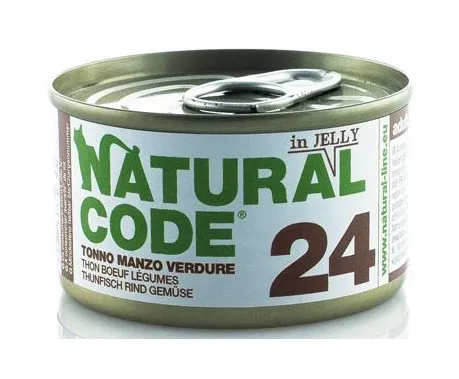 Natural Code - per Gatto da 85g | 24 - Tonno Manzo e Verdure