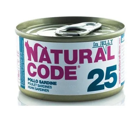 Natural Code - per Gatto da 85g 25 - Pollo e Sardine