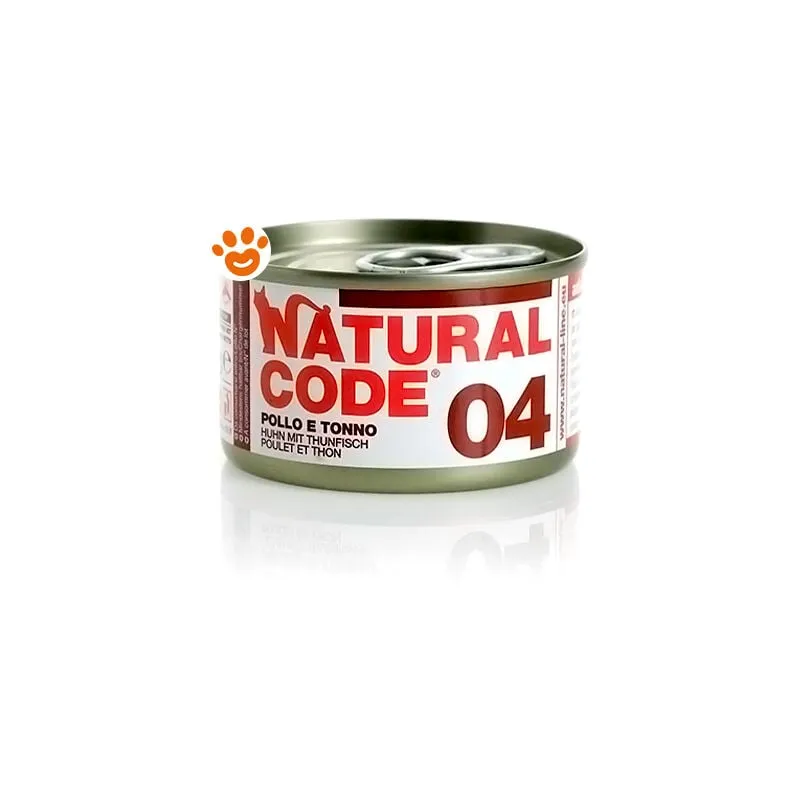 Cat Adult al Pollo e Tonno - Lattina da 85 gr - Natural Code