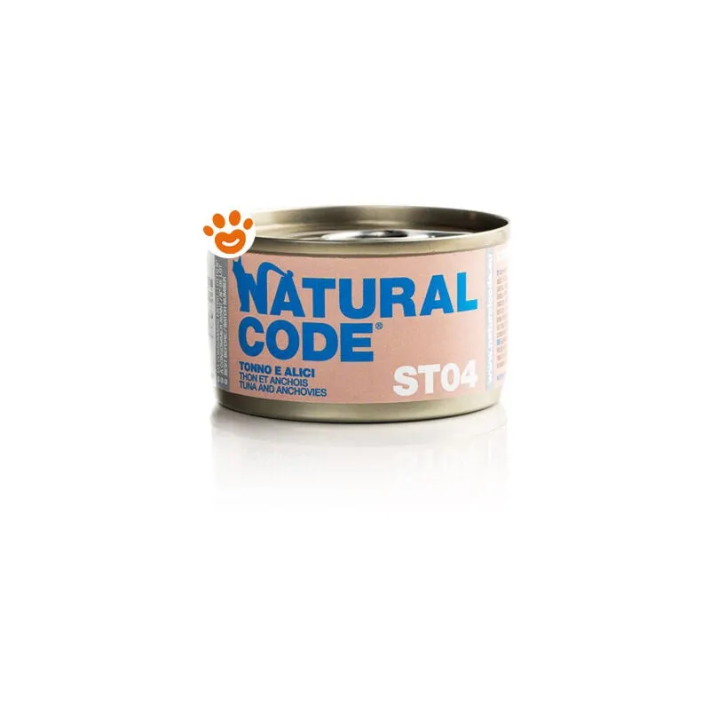 ST04 Cat Adult Sterilizzato al Tonno e Alici - Lattina Da 85 Gr - Natural Code