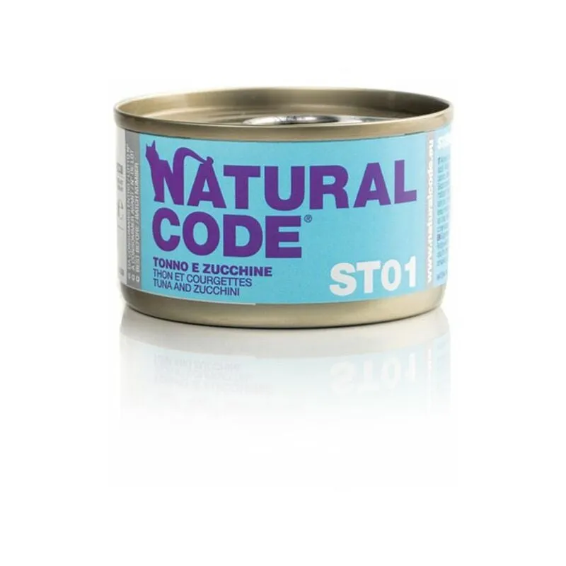 Gatto Sterilizzato Lattina 85gr Tonno e Zucchine - Natural Code